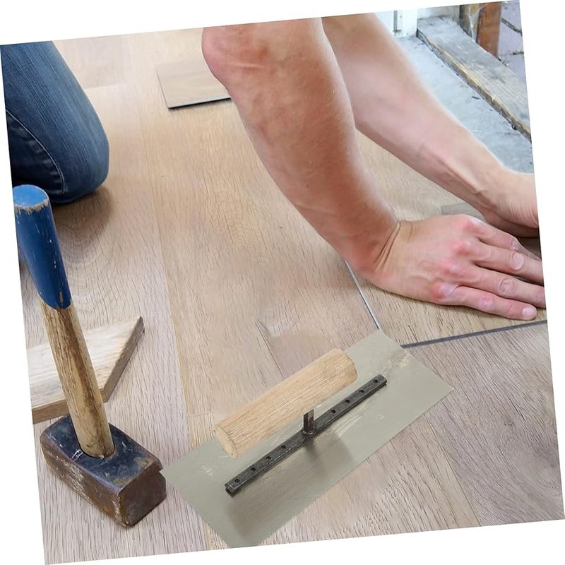 Wooden Handle Plastering Trowel Heavy Duty Iron Spatula for Masonry Flooring and Plastering Projects - Image 5